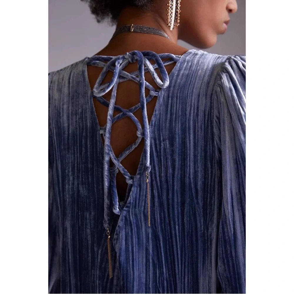 Anthropologie Velvet Slate Shift Mini Dress NWT Size 10 (Medium) - Picture 5 of 15